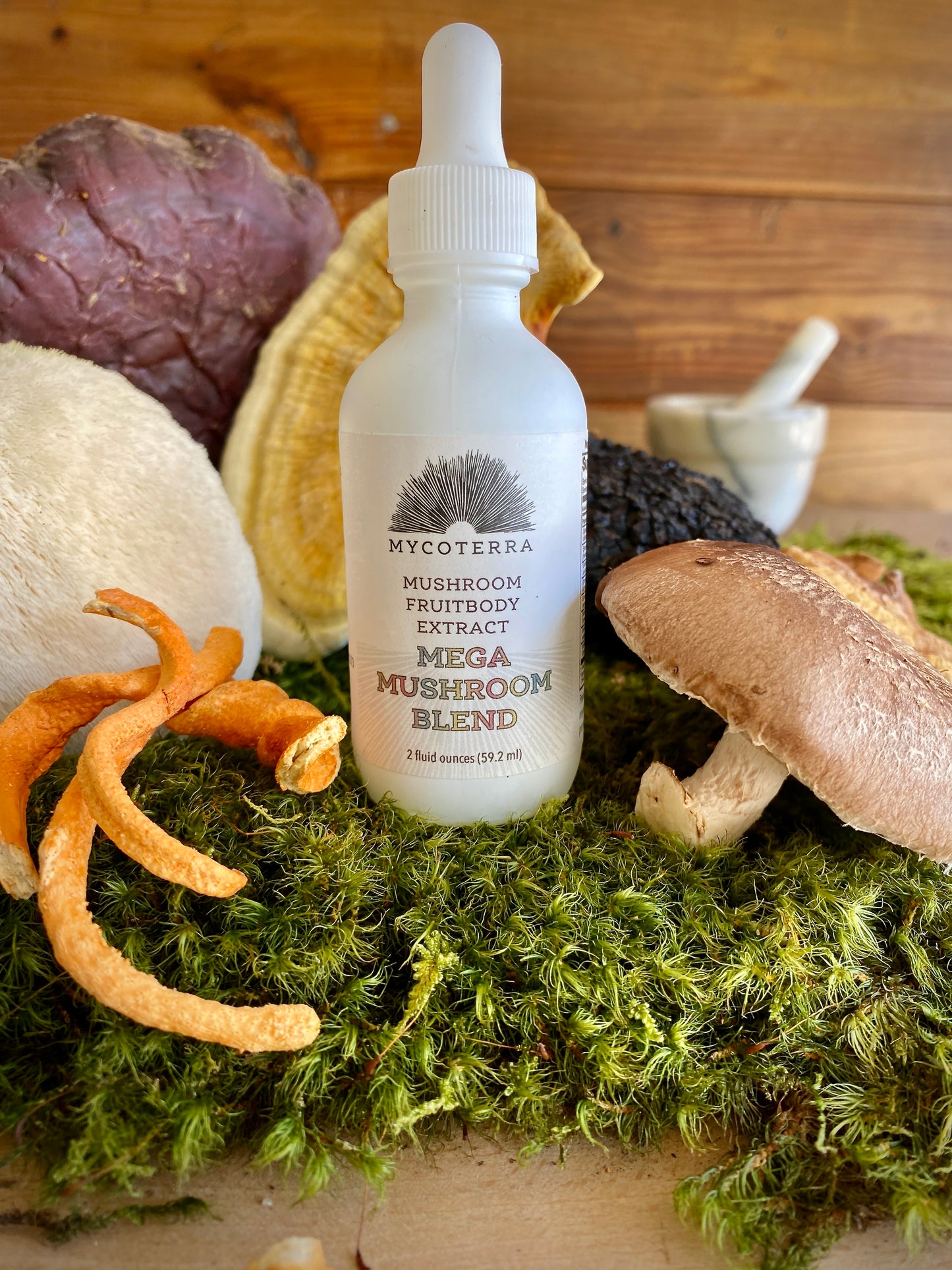 Organic Mega Blend Mushroom Tincture 2oz.